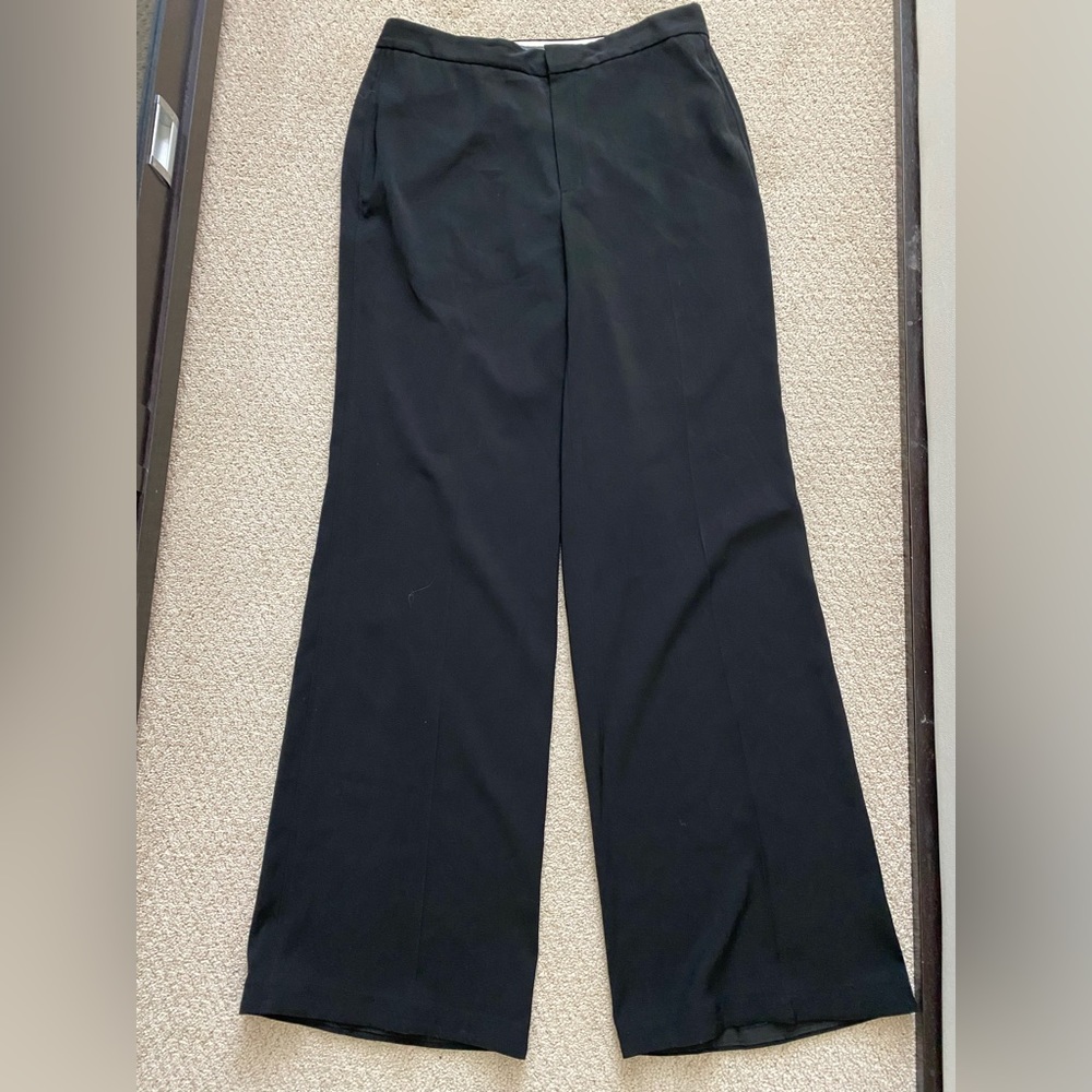 Black wide leg dress pants